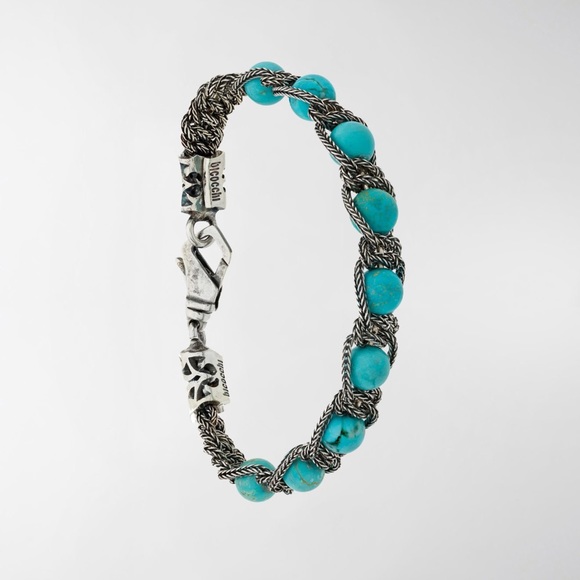 Emanuele bicocchi Sterling silver turquoise bracelet
